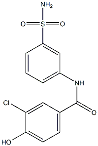 3-chloro-4-hydroxy-N-(3-sulfamoylphenyl)benzamide 구조식 이미지