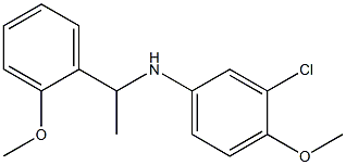 3-chloro-4-methoxy-N-[1-(2-methoxyphenyl)ethyl]aniline 구조식 이미지