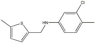 3-chloro-4-methyl-N-[(5-methylthiophen-2-yl)methyl]aniline 구조식 이미지