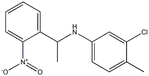 3-chloro-4-methyl-N-[1-(2-nitrophenyl)ethyl]aniline Structure