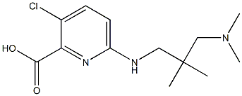 3-chloro-6-({2-[(dimethylamino)methyl]-2-methylpropyl}amino)pyridine-2-carboxylic acid Structure