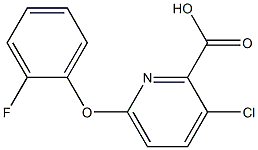 3-chloro-6-(2-fluorophenoxy)pyridine-2-carboxylic acid Structure