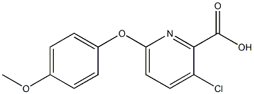 3-chloro-6-(4-methoxyphenoxy)pyridine-2-carboxylic acid 구조식 이미지