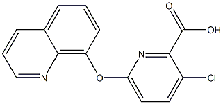 3-chloro-6-(quinolin-8-yloxy)pyridine-2-carboxylic acid Structure