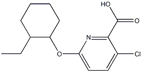 3-chloro-6-[(2-ethylcyclohexyl)oxy]pyridine-2-carboxylic acid Structure