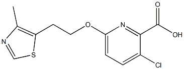 3-chloro-6-[2-(4-methyl-1,3-thiazol-5-yl)ethoxy]pyridine-2-carboxylic acid Structure