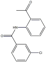 3-chloro-N-(2-acetylphenyl)benzamide Structure