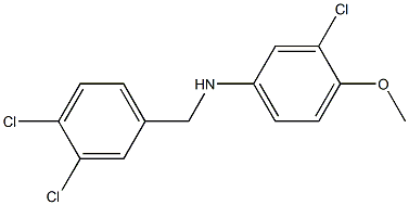 3-chloro-N-[(3,4-dichlorophenyl)methyl]-4-methoxyaniline Structure