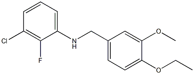 3-chloro-N-[(4-ethoxy-3-methoxyphenyl)methyl]-2-fluoroaniline 구조식 이미지
