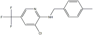 3-chloro-N-[(4-methylphenyl)methyl]-5-(trifluoromethyl)pyridin-2-amine Structure