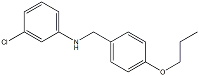 3-chloro-N-[(4-propoxyphenyl)methyl]aniline Structure