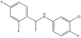 3-chloro-N-[1-(2,4-difluorophenyl)ethyl]-4-fluoroaniline Structure