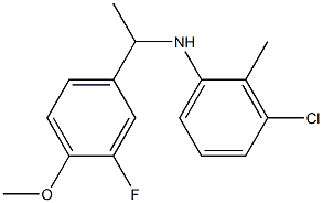 3-chloro-N-[1-(3-fluoro-4-methoxyphenyl)ethyl]-2-methylaniline Structure