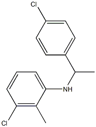 3-chloro-N-[1-(4-chlorophenyl)ethyl]-2-methylaniline 구조식 이미지