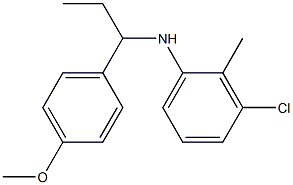 3-chloro-N-[1-(4-methoxyphenyl)propyl]-2-methylaniline 구조식 이미지