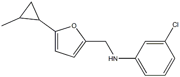 3-chloro-N-{[5-(2-methylcyclopropyl)furan-2-yl]methyl}aniline Structure