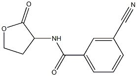 3-cyano-N-(2-oxooxolan-3-yl)benzamide Structure