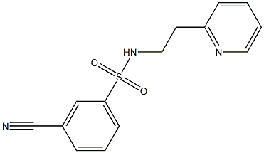 3-cyano-N-(2-pyridin-2-ylethyl)benzenesulfonamide Structure