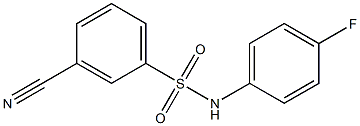 3-cyano-N-(4-fluorophenyl)benzenesulfonamide Structure