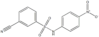 3-cyano-N-(4-nitrophenyl)benzene-1-sulfonamide Structure