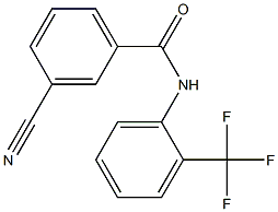 3-cyano-N-[2-(trifluoromethyl)phenyl]benzamide Structure