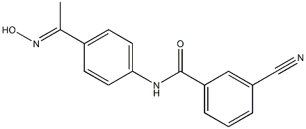 3-cyano-N-{4-[(1E)-N-hydroxyethanimidoyl]phenyl}benzamide Structure