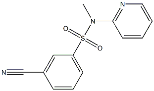 3-cyano-N-methyl-N-(pyridin-2-yl)benzene-1-sulfonamide Structure