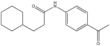 3-cyclohexyl-N-(4-acetylphenyl)propanamide 구조식 이미지