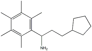 3-cyclopentyl-1-(2,3,4,5,6-pentamethylphenyl)propan-1-amine 구조식 이미지