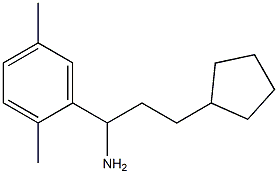 3-cyclopentyl-1-(2,5-dimethylphenyl)propan-1-amine Structure
