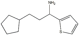 3-cyclopentyl-1-(thiophen-2-yl)propan-1-amine 구조식 이미지