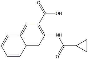 3-cyclopropaneamidonaphthalene-2-carboxylic acid 구조식 이미지