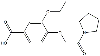 3-ethoxy-4-(2-oxo-2-pyrrolidin-1-ylethoxy)benzoic acid Structure