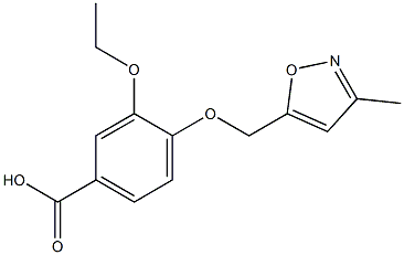 3-ethoxy-4-[(3-methyl-1,2-oxazol-5-yl)methoxy]benzoic acid 구조식 이미지