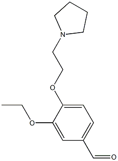 3-ethoxy-4-[2-(pyrrolidin-1-yl)ethoxy]benzaldehyde 구조식 이미지