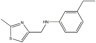 3-ethyl-N-[(2-methyl-1,3-thiazol-4-yl)methyl]aniline 구조식 이미지