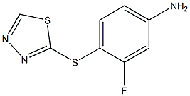 3-fluoro-4-(1,3,4-thiadiazol-2-ylsulfanyl)aniline 구조식 이미지