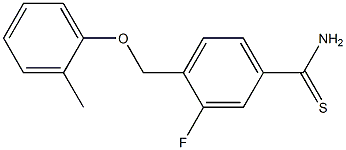 3-fluoro-4-(2-methylphenoxymethyl)benzene-1-carbothioamide 구조식 이미지