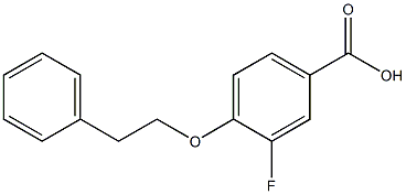 3-fluoro-4-(2-phenylethoxy)benzoic acid 구조식 이미지