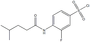 3-fluoro-4-(4-methylpentanamido)benzene-1-sulfonyl chloride Structure