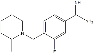 3-fluoro-4-[(2-methylpiperidin-1-yl)methyl]benzenecarboximidamide Structure