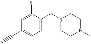 3-fluoro-4-[(4-methylpiperazin-1-yl)methyl]benzonitrile Structure