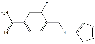 3-fluoro-4-[(thiophen-2-ylsulfanyl)methyl]benzene-1-carboximidamide Structure