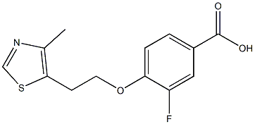 3-fluoro-4-[2-(4-methyl-1,3-thiazol-5-yl)ethoxy]benzoic acid Structure