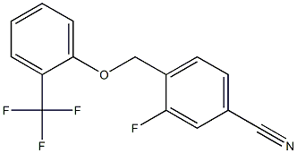 3-fluoro-4-[2-(trifluoromethyl)phenoxymethyl]benzonitrile 구조식 이미지