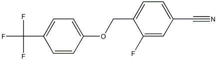 3-fluoro-4-[4-(trifluoromethyl)phenoxymethyl]benzonitrile 구조식 이미지