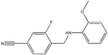 3-fluoro-4-{[(2-methoxyphenyl)amino]methyl}benzonitrile 구조식 이미지