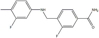 3-fluoro-4-{[(3-fluoro-4-methylphenyl)amino]methyl}benzamide 구조식 이미지