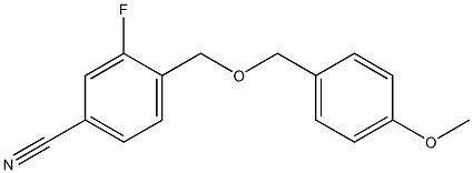 3-fluoro-4-{[(4-methoxyphenyl)methoxy]methyl}benzonitrile Structure