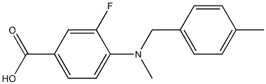 3-fluoro-4-{methyl[(4-methylphenyl)methyl]amino}benzoic acid Structure